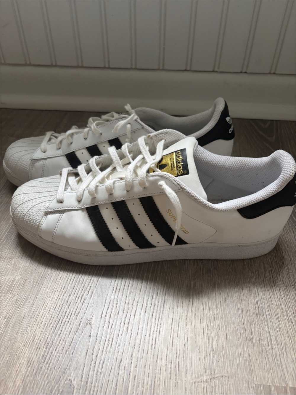 Adidas Superstar Men’s Sneakers — Shell toe White with Black Stripes